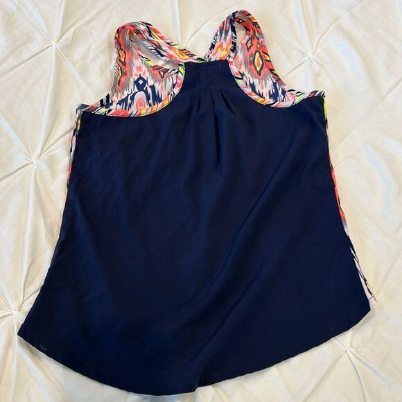 Japna Kids Multicolored Abstract Design Racerback Tank Top Size 10 - Picture 4 of 5